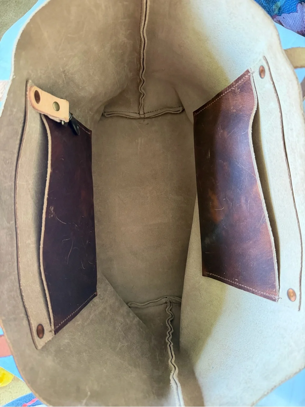 Go Forth Goods Large Avery tote in Rustic Pecan - Picture 10 of 14